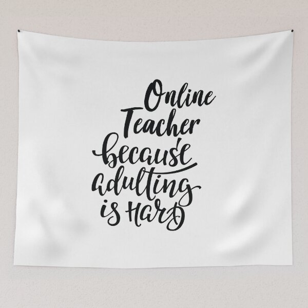 Item preview, Online Teacher Because Adulting Is Hard designed and sold by ProjectX23.