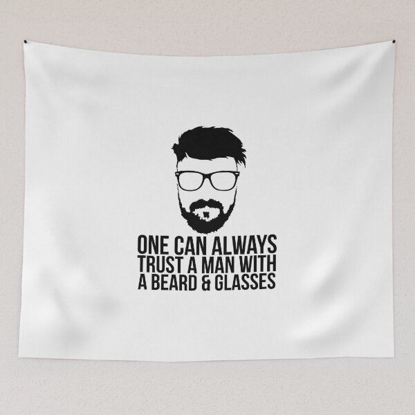 Item preview, One Can Always Trust A Man With A Beard & Glasses designed and sold by Sabot.