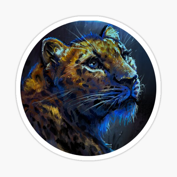 Leopard Painting Sticker