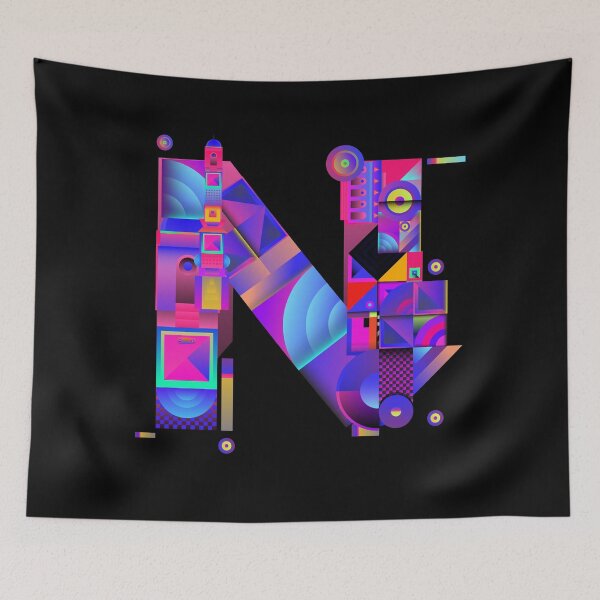 Item preview, Colorful Alphabet, Letter N designed and sold by Space-Bug.