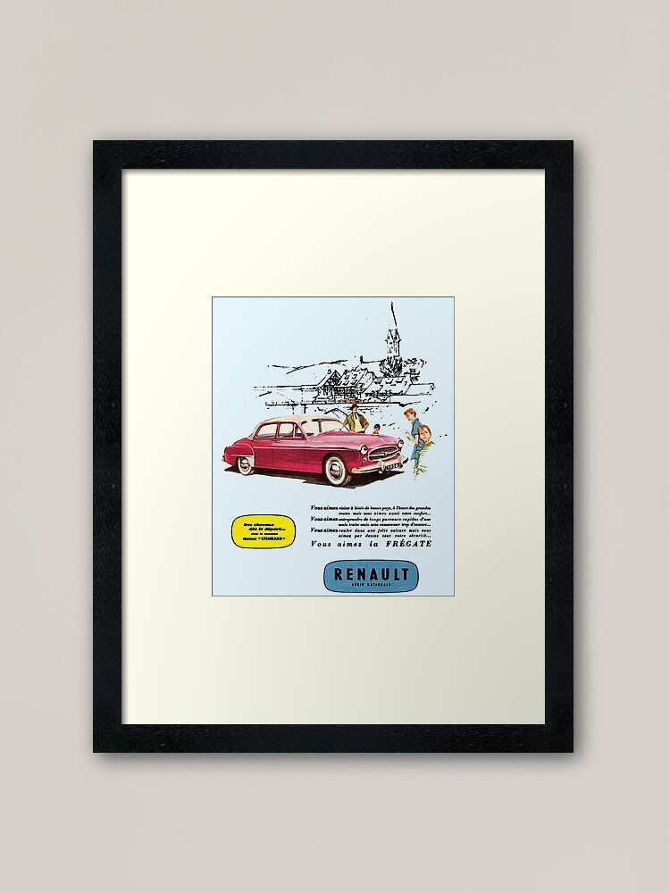 Renault Fregate Framed Art Print By Throwbackm2 Redbubble