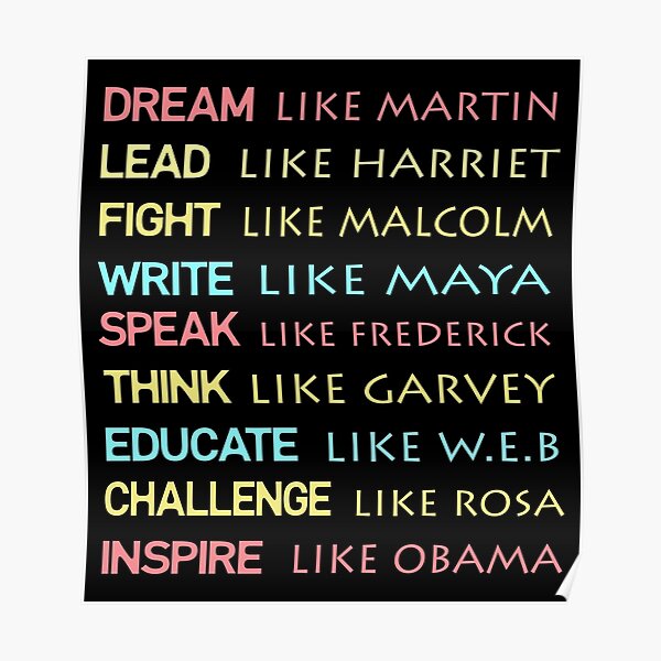 Dream Like Martin Inspirational Black History Poster
