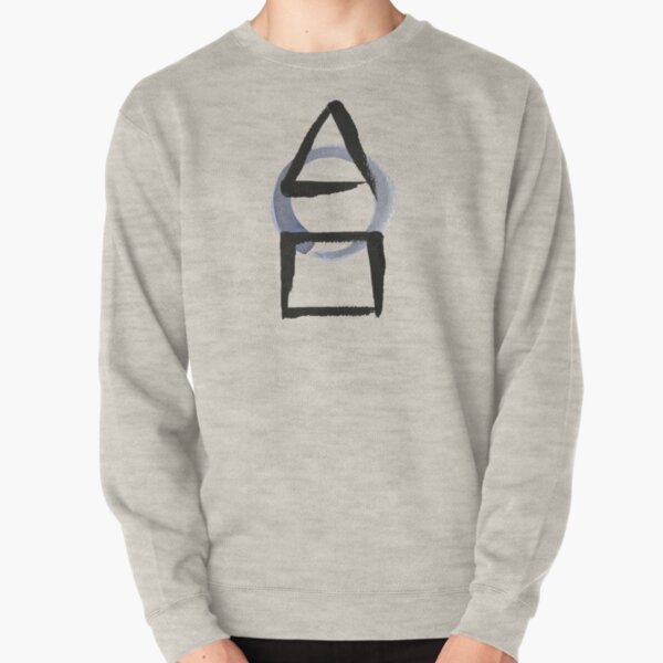 Triangle Circle Square Calligraphy Enso Pullover Sweatshirt