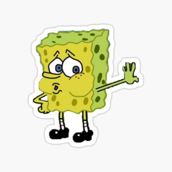 Tired Spongebob Meme Stickers | Redbubble