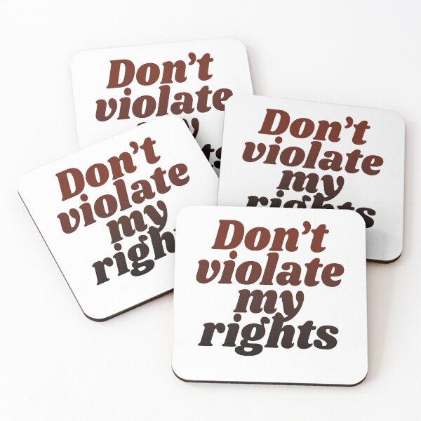 Item preview, Don't Violate My Rights (Inspirational and Motivational Political Quote • Vintage 70's Look •  Brown) designed and sold by SassyClassyMe.