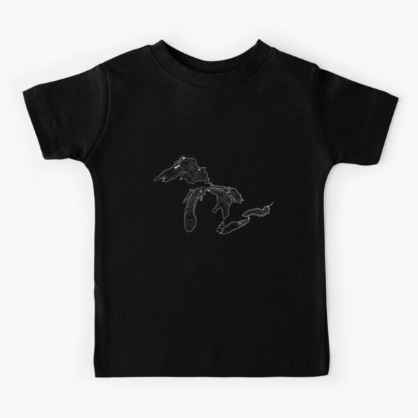 Item preview, Great Lakes Depth Map White Contour Lines designed and sold by The Water Nerd.