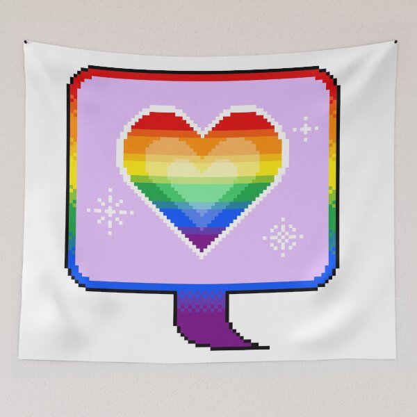 Item preview, Gay Pride Heart Speech Bubble designed and sold by MetallicWings15.