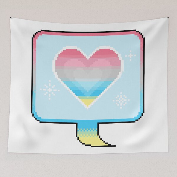 Item preview, Genderflux Pride Heart Speech Bubble designed and sold by MetallicWings15.