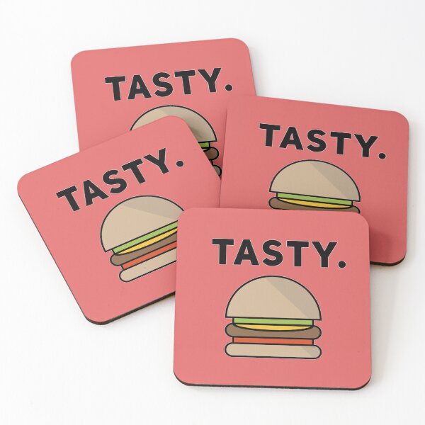Item preview, 'Tasty.' Cute Cartoon Burger Design designed and sold by StuffNStickers.