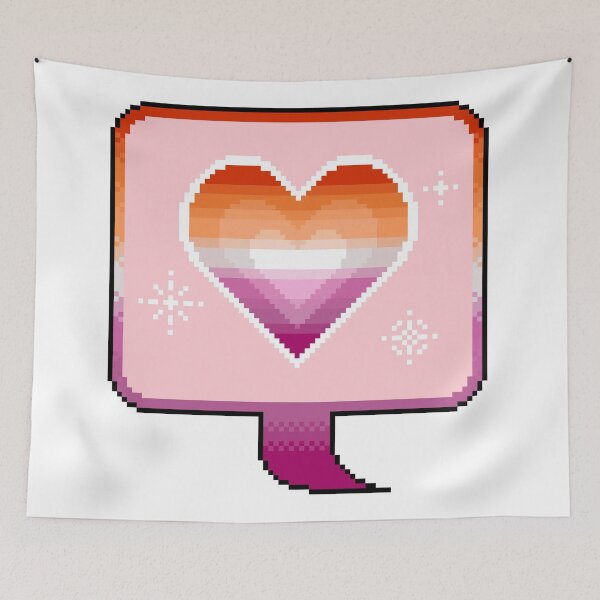 Item preview, Lebsian Pride Heart Speech Bubble designed and sold by MetallicWings15.