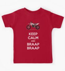Keep Calm and Braap Braap (WheeledWorld.com) Kids Tee