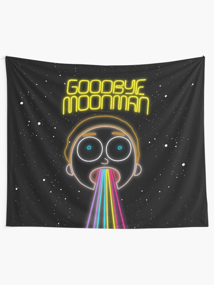 Alternate view of Rick and Morty : Neon (Goodbye Moonman) Morty Tapestry