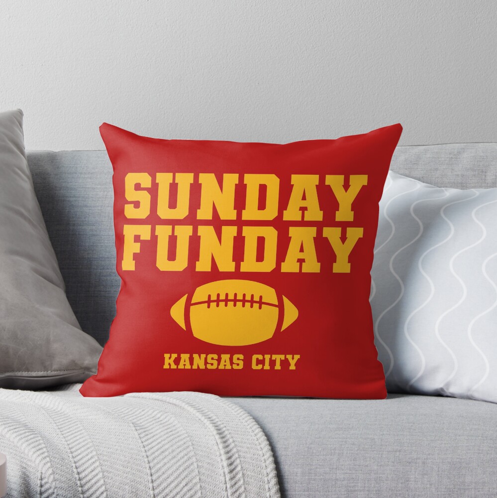 Sunday Funday Kansas City Throw Pillow