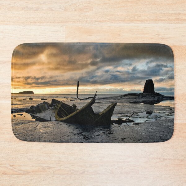 Item preview, Black Nab and the wreck of the Admiral Von Tromp at sunset. Saltwick Bay, England designed and sold by chrisdrabble.