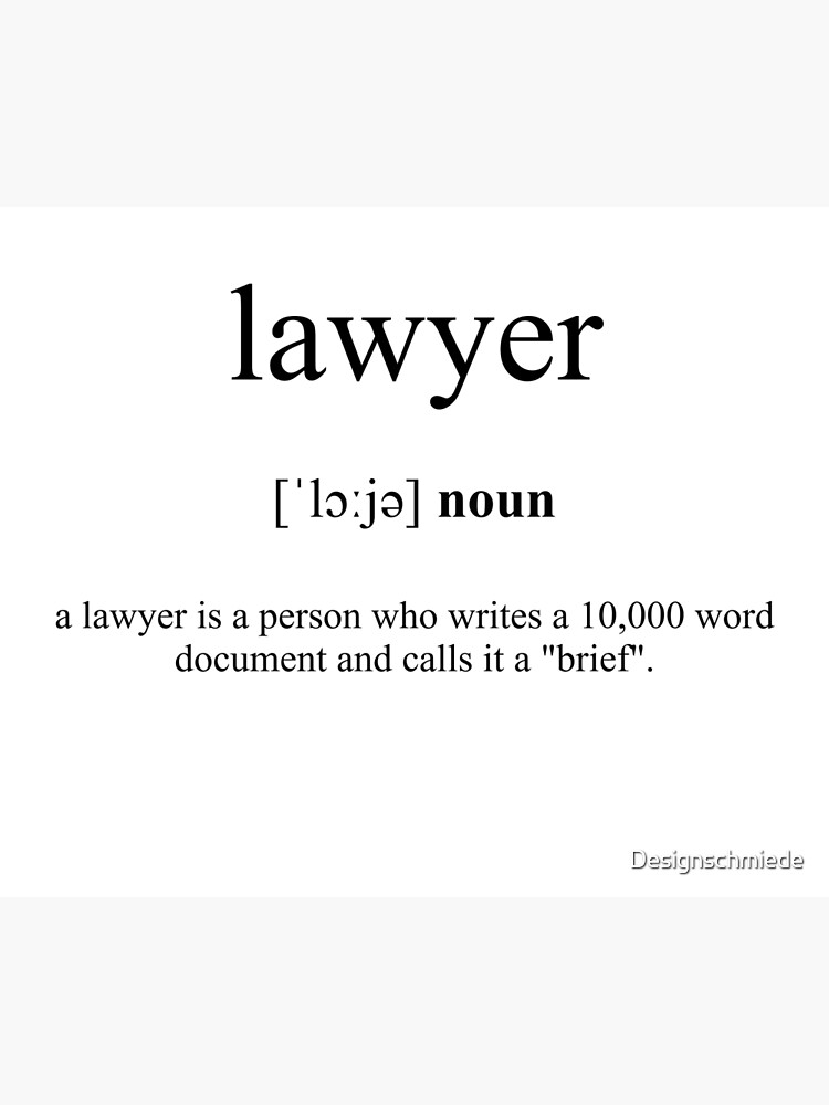 "Lawyer Definition Dictionary Collection" Poster by Designschmiede