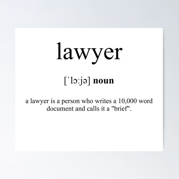 Artikel-Vorschau von Lawyer (Anwalt) Definition | Dictionary Collection, designt und verkauft von Designschmiede.