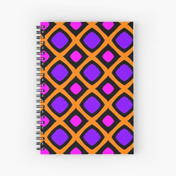 Purple and fuchsia square - Pop design Spiral Notebook
