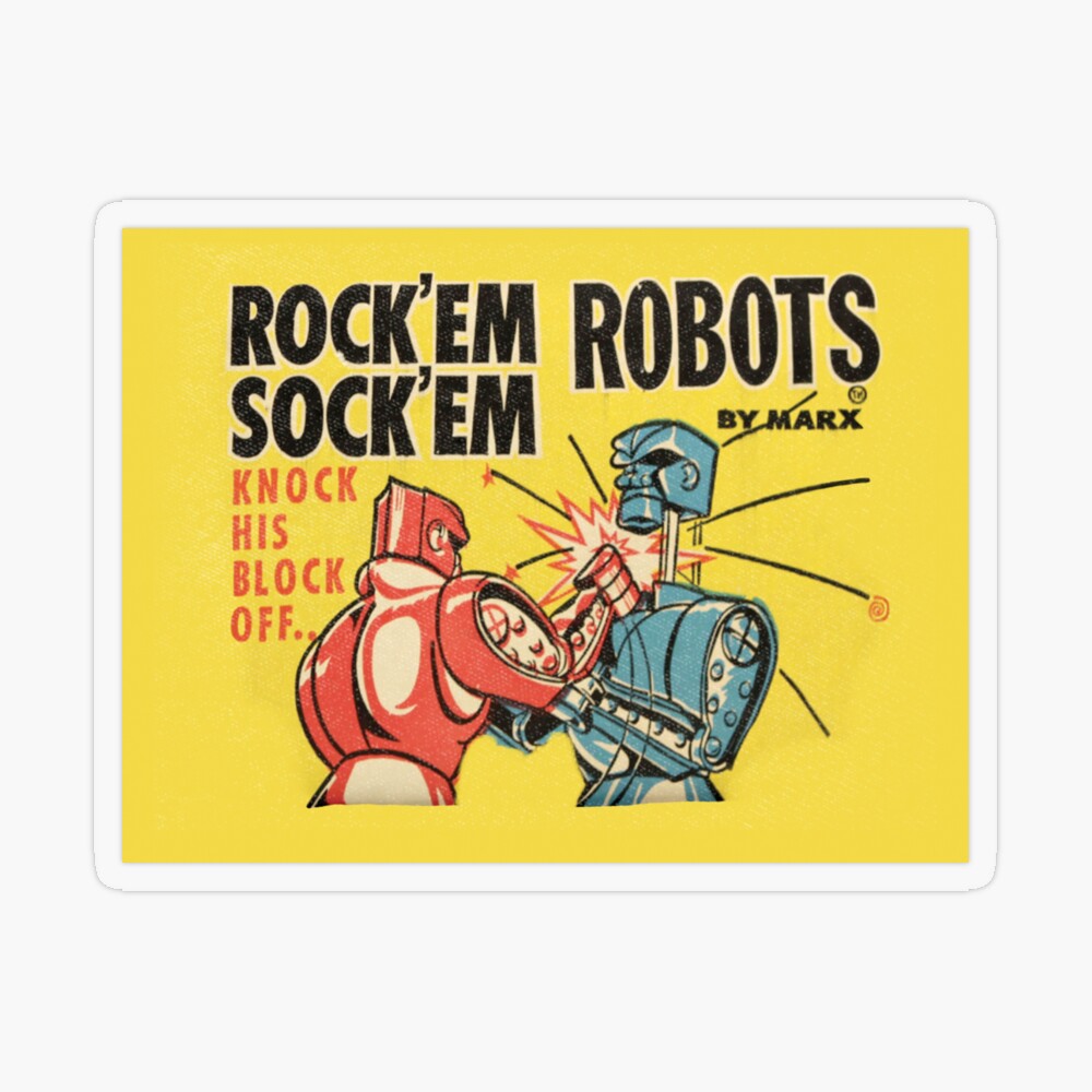 Rock 'em, Sock 'em Robots the Sweet Science 4 Color, Screen Print -   Denmark