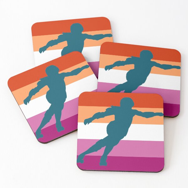 Item preview,  Roller Derby Lesbian Pride and Skater Flag - 5 Stripe designed and sold by HappySchnapper.