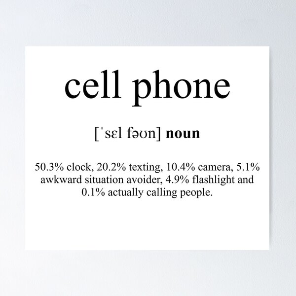 Artikel-Vorschau von Cell Phone (Handy) Definition | Dictionary Collection, designt und verkauft von Designschmiede.