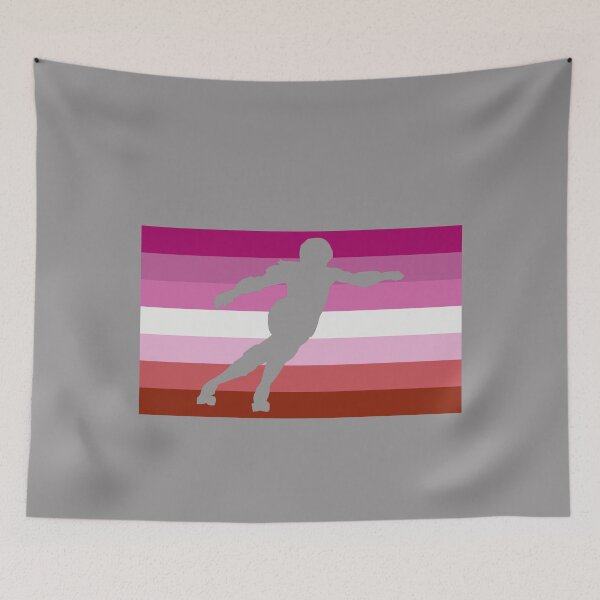 Item preview, Roller Derby Lesbian Pride and Skater Flag - 7 Stripe designed and sold by HappySchnapper.