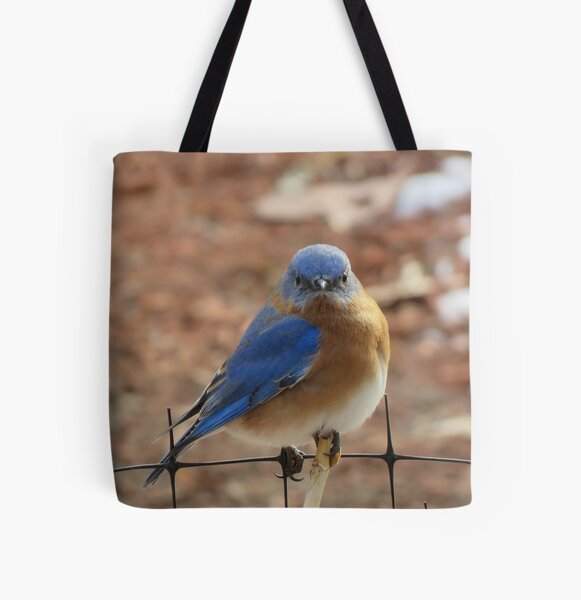 Eastern Bluebird All Over Print Tote Bag
