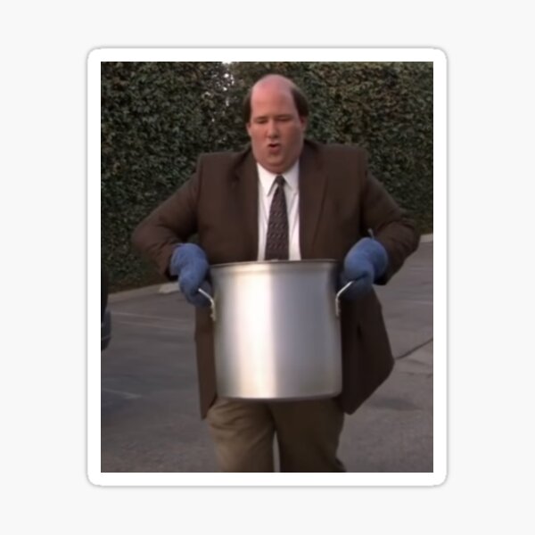 "Kevin Malone Chili US Office" Sticker for Sale by ABBRAND Redbubble