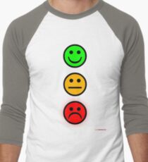Smiley Traffic Lights - Green For Go Men's Baseball ¾ T-Shirt