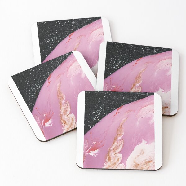 Item preview, Pink, Red & Gold Enhanced View of Abstract Acrylic Paint designed and sold by digitalvintage.