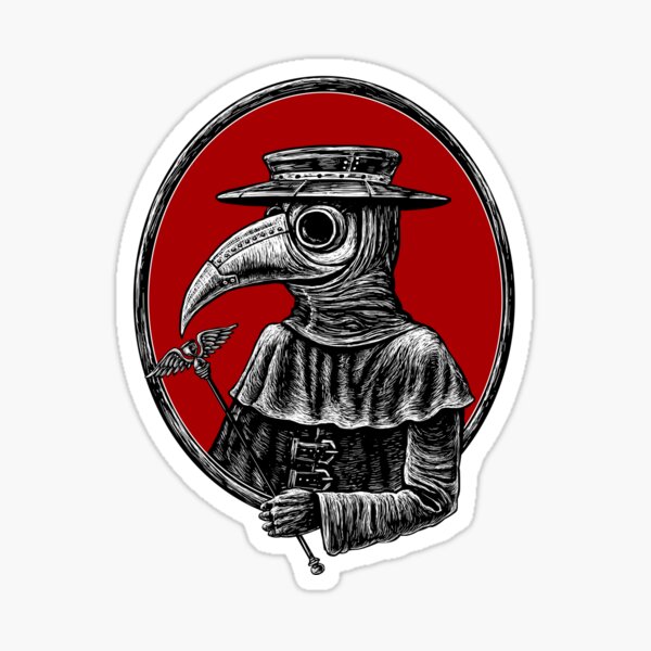 Home Décor Vinyl Wall Decal Beak Winged Ancient Mask Plague Doctor ...