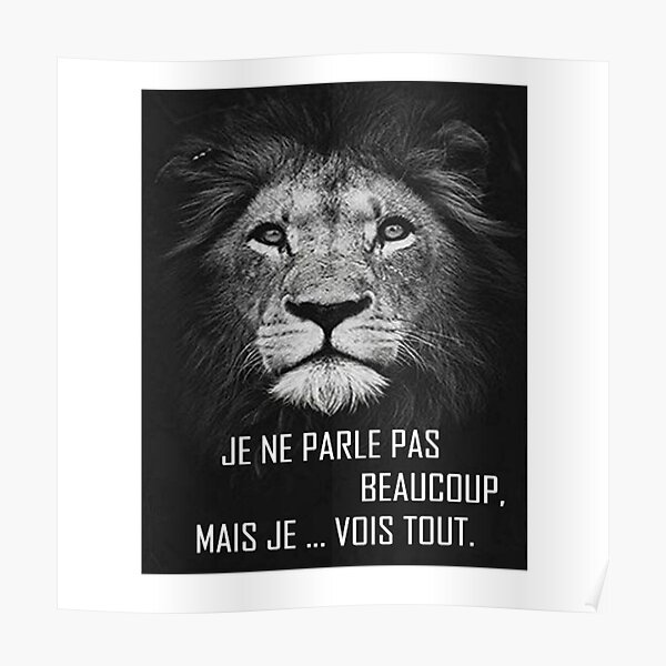 Quote Lion Poster By Les Designers Redbubble