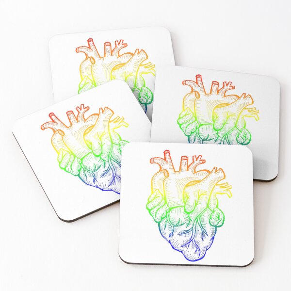 Item preview, Anatomical Heart Rainbow designed and sold by leighnonme.