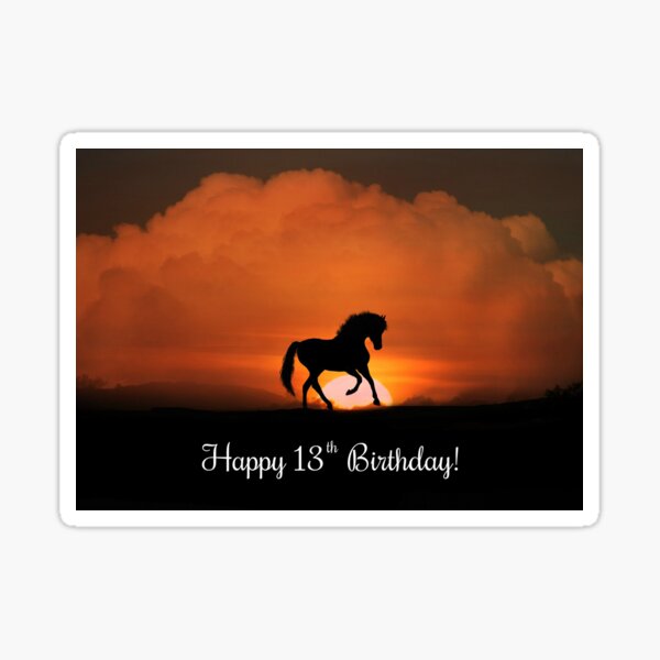 Stickers Sur Le Theme Cheval Joyeux Anniversaire Redbubble