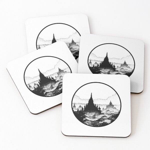 Myanmar Illustration Untersetzer (4er Set)