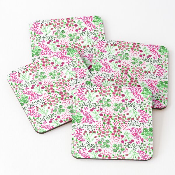 Item preview, watercolor springs pink and green  designed and sold by ArtsyEmma2.