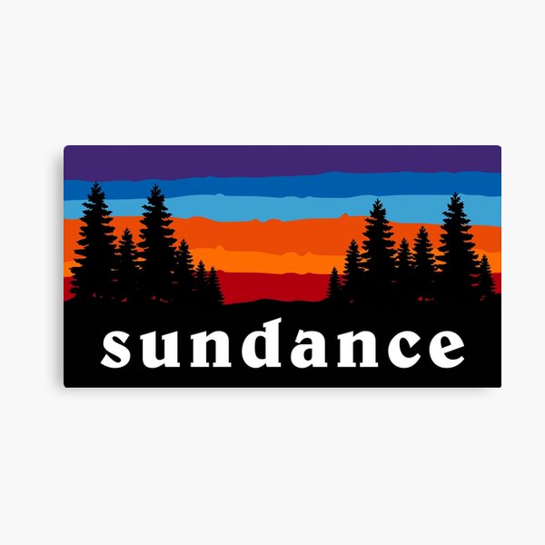 Sundance Ski Resort Mountain Utah Sticker Decal Moab Ski Area Snowboard Canvas Print