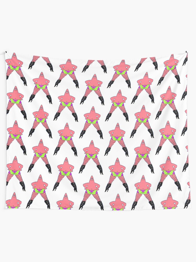 Patrick Star Fishnets Wandbehang Von Rubylevyy Redbubble