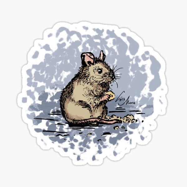Maus Illustration Sticker