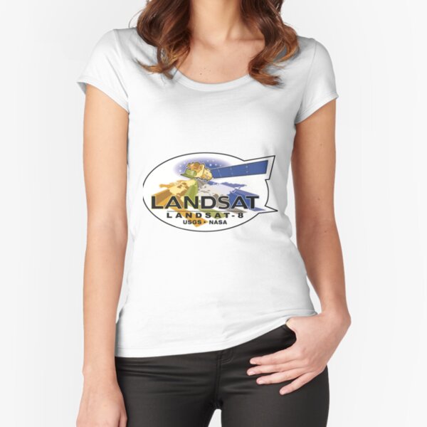 Landsat 8 Logo Fitted Scoop T-Shirt