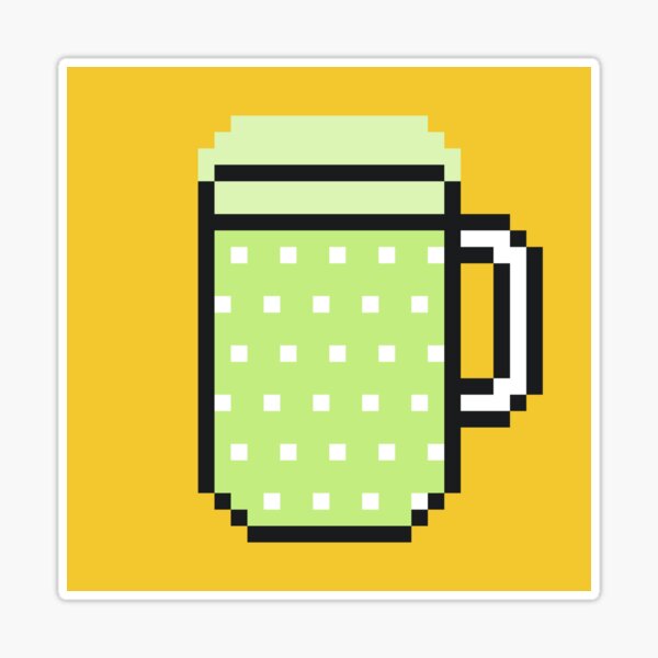 Beer Pixel Art Sticker for Sale by RednGreen