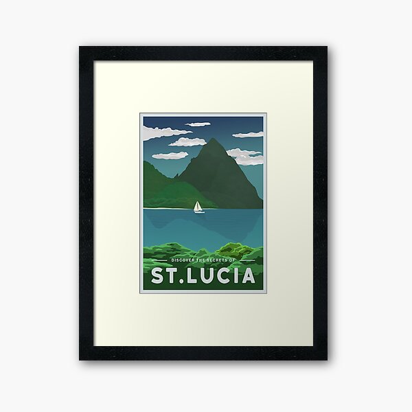 St. Lucia Gerahmter Kunstdruck