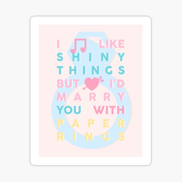 "Paper Rings" Sticker for Sale by queenoftheashes Redbubble