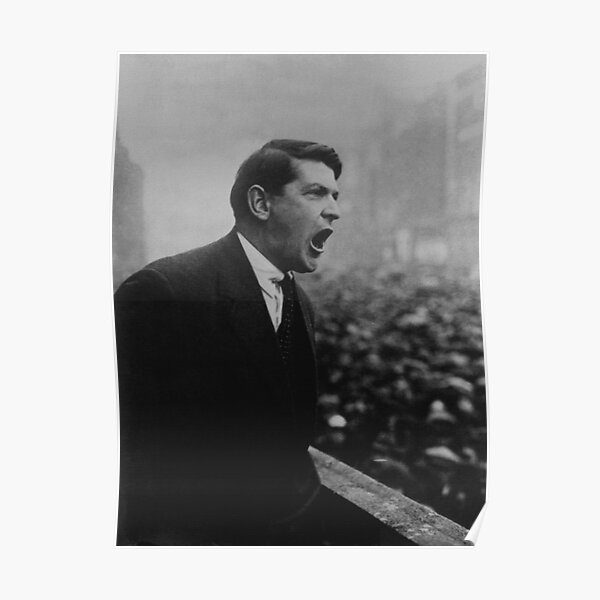 Michael Collins Speaking To A Dublin Crowd - 1922 Poster