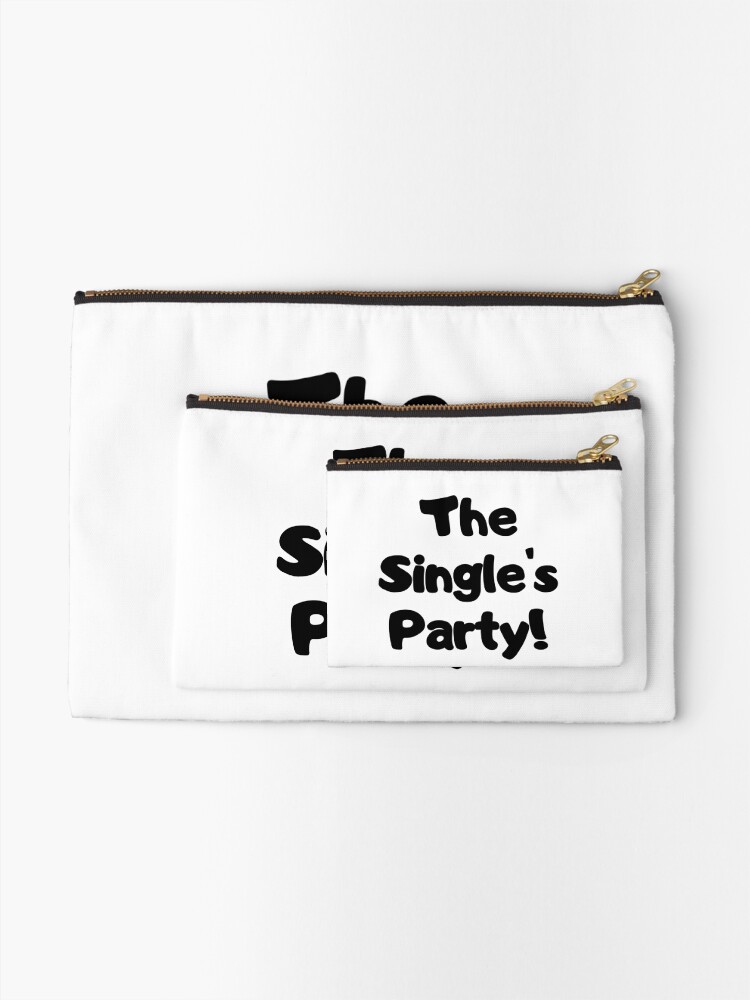 Alternate view of The Single's Party logo Zipper Pouch