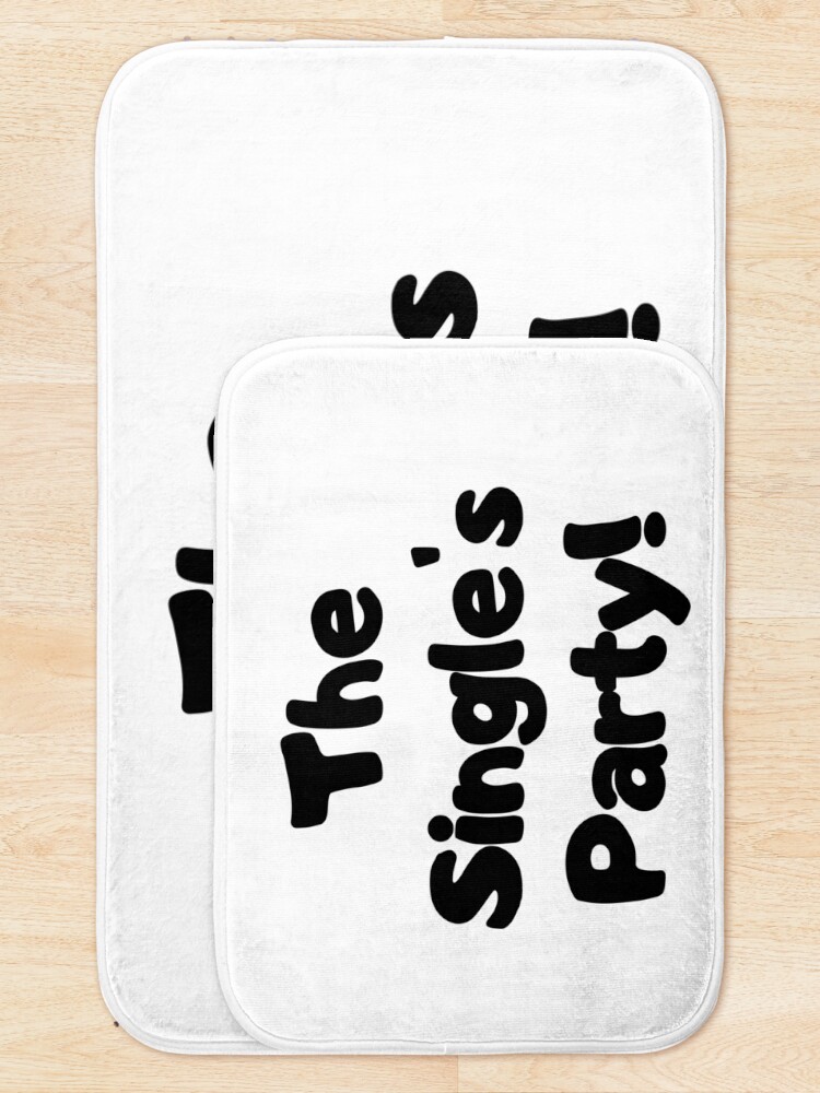 Alternate view of The Single's Party logo Bath Mat