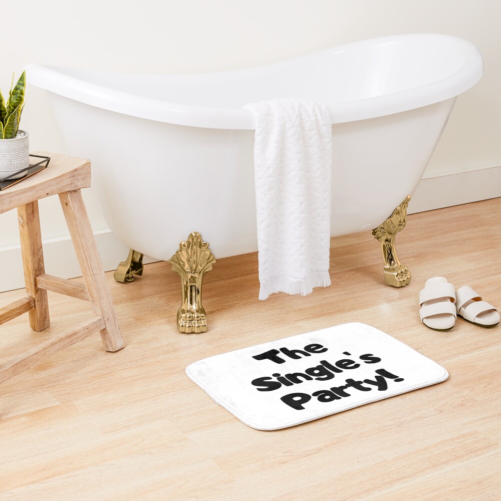 The Single's Party logo Bath Mat