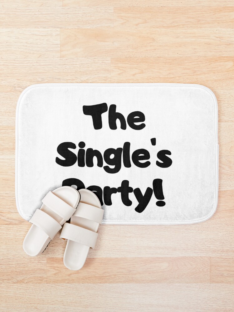 Alternate view of The Single's Party logo Bath Mat