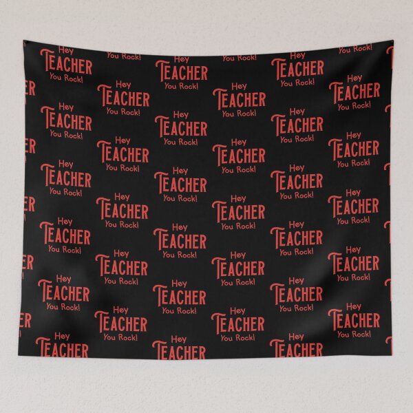 Item preview, Hey Teacher You Rock!!!  (Funny teaching design) designed and sold by jazzydevil.