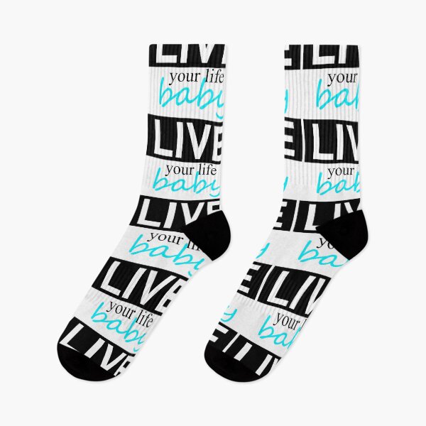 Item preview, LIVE your life baby - blk-aqua designed and sold by SahJArt.