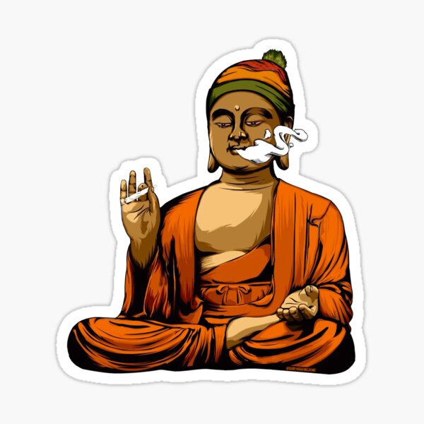 Item preview, Smoking Buddha designed and sold by highvibeliving.